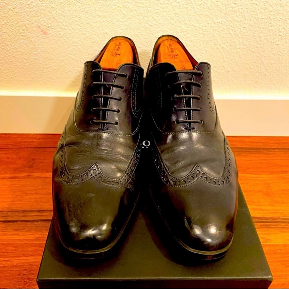 Men's Black Leather Brogue Oxford (Hugo Boss)